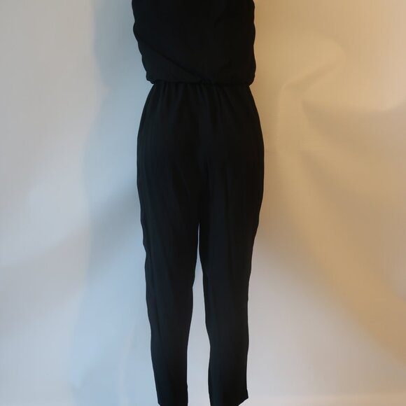 Womens Halston Heritage Black One Shoulder Jumpsuit 6 - Picture 6 of 7